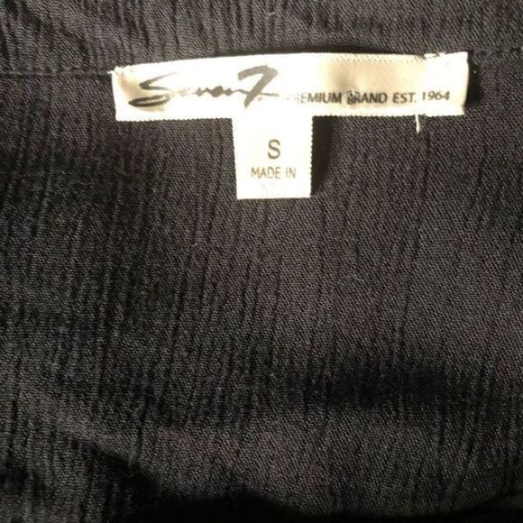 Seven7 Black Top with Grommets Size Small - Picture 3 of 6